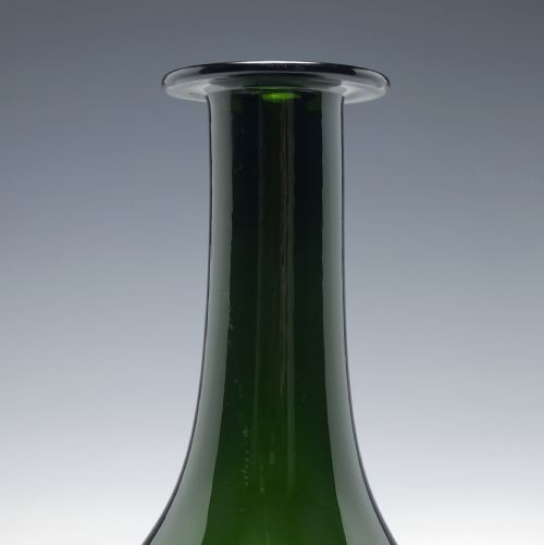 GEORGIAN BRISTOL GREEN GLASS MELL DECANTER C1830 - ADDITIONAL PHOTO 2
