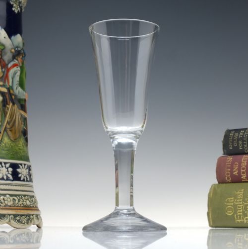 antique 18th century georgian plain stem ale glass c1740 - CATEGORY: ANTIQUE GLASS - DATED GEORGIAN