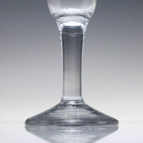 ANTIQUE 18TH CENTURY GEORGIAN PLAIN STEM ALE GLASS C1740 - ADDITIONAL PHOTO 3