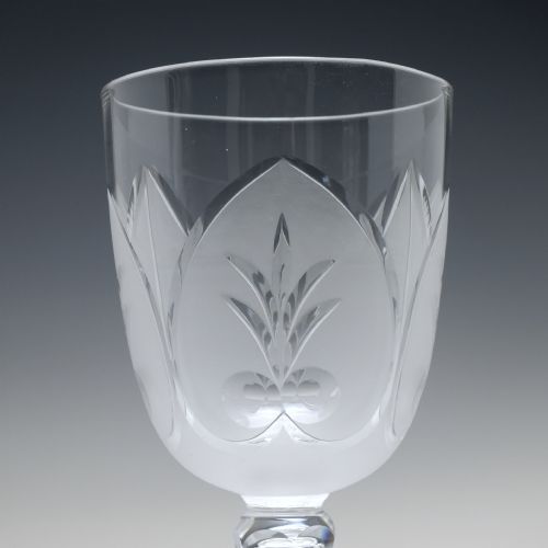 PAIR OF ENGRAVED 19TH CENTURY RICHARDSON GLASS WINE GOBLETS MATCHING CLARET JUG C1880 - ADDITIONAL PHOTO 9
