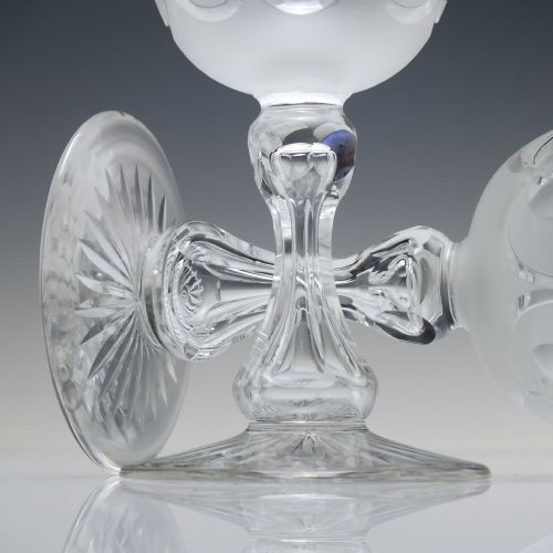 PAIR OF ENGRAVED 19TH CENTURY RICHARDSON GLASS WINE GOBLETS MATCHING CLARET JUG C1880 - ADDITIONAL PHOTO 10
