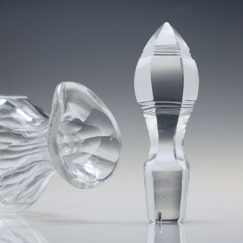 PAIR OF VICTORIAN PRISM CUT GLASS CRUETS C1880 - ADDITIONAL PHOTO 4