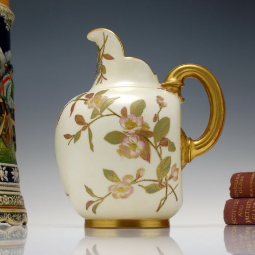 VICTORIAN ROYAL WORCESTER BLUSH FLAT BACK JUG C1891 - ADDITIONAL PHOTO 1