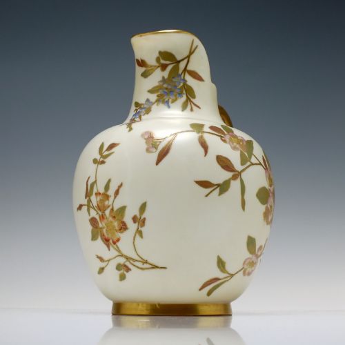 VICTORIAN ROYAL WORCESTER BLUSH FLAT BACK JUG C1891 - ADDITIONAL PHOTO 4