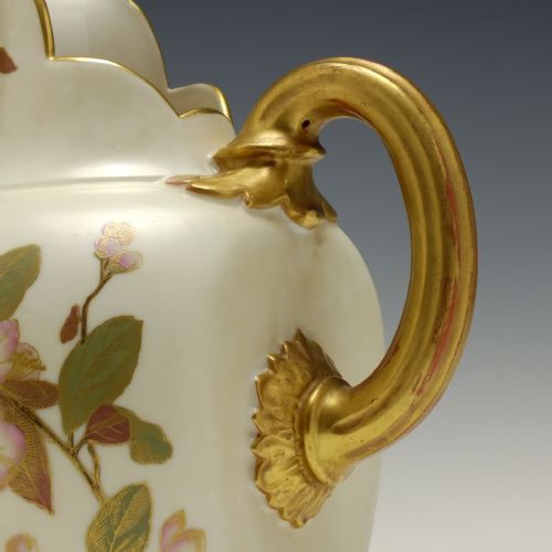 VICTORIAN ROYAL WORCESTER BLUSH FLAT BACK JUG C1891 - ADDITIONAL PHOTO 9
