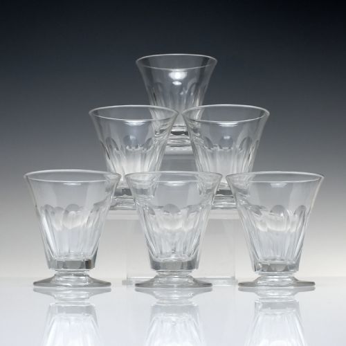 six antique georgian slice cut jelly glasses c1820 - CATEGORY: ANTIQUE GLASS - DATED GEORGIAN