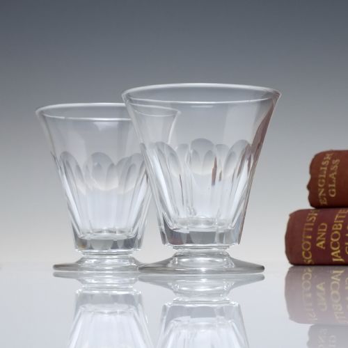 SIX ANTIQUE GEORGIAN SLICE CUT JELLY GLASSES C1820 - ADDITIONAL PHOTO 1