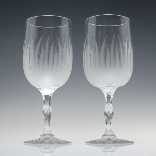 19TH CENTURY RICHARDSON GLASS WINE CARAFE AND PAIR OF MATCHING GOBLETS C1880 - ADDITIONAL PHOTO 6