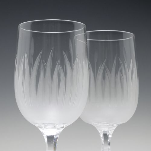 19TH CENTURY RICHARDSON GLASS WINE CARAFE AND PAIR OF MATCHING GOBLETS C1880 - ADDITIONAL PHOTO 7