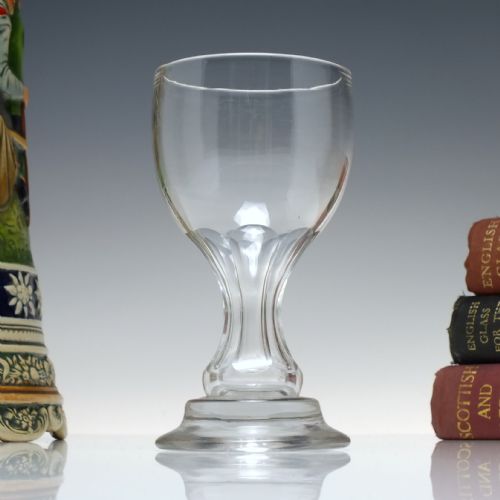 18th century wine glass with helmet foot c1780 - CATEGORY: ANTIQUE GLASS - DATED GEORGIAN