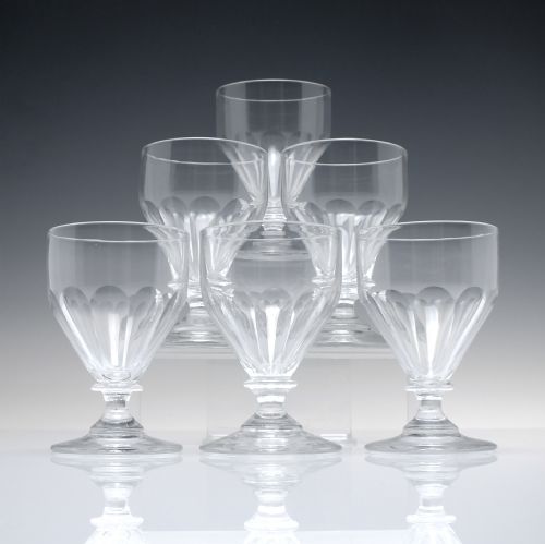 six edwardian glass rummers c1910 - CATEGORY: ANTIQUE GLASS - DATED EDWARDIAN