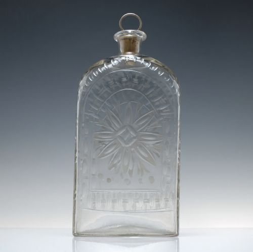 LARGE 18TH CENTURY FACON DE BOHEME RECTANGULAR SPIRIT DECANTER C1760 - ADDITIONAL PHOTO 1