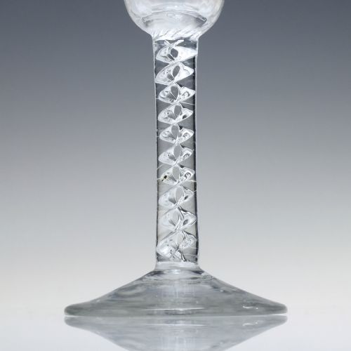 ENGRAVED MERCURY AIR TWIST ALE GLASS C1750 - ADDITIONAL PHOTO 5