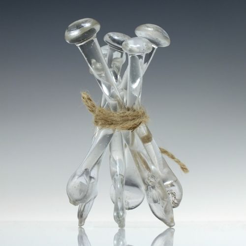 SIX 19TH CENTURY GLASS TODDY STICKS OR SUGAR CRUSHERS C1800 - ADDITIONAL PHOTO 1