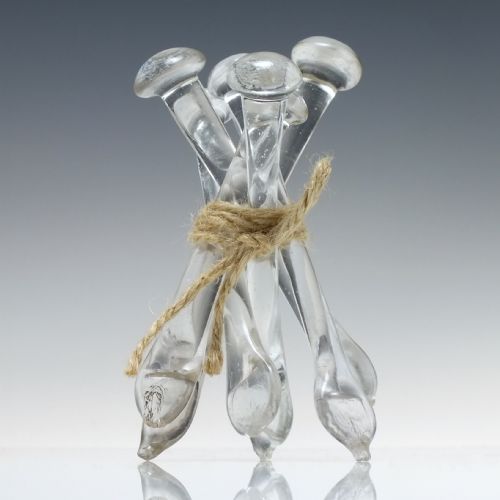 SIX 19TH CENTURY GLASS TODDY STICKS OR SUGAR CRUSHERS C1800 - ADDITIONAL PHOTO 2