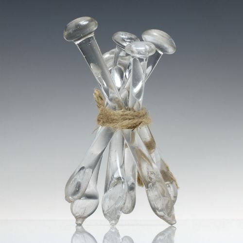 SIX 19TH CENTURY GLASS TODDY STICKS OR SUGAR CRUSHERS C1800 - ADDITIONAL PHOTO 3
