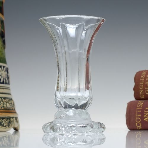 18th century schnapps glass with oversewn foot c1770 - CATEGORY: ANTIQUE GLASS - DATED GEORGIAN