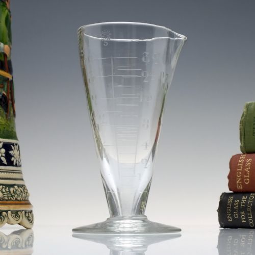 19th century glass measuring flask c1880 - CATEGORY: ANTIQUE GLASS - DATED 1880
