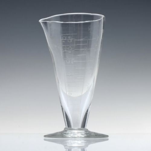 19TH CENTURY GLASS MEASURING FLASK C1880 - ADDITIONAL PHOTO 3