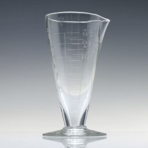 19TH CENTURY GLASS MEASURING FLASK C1880 - ADDITIONAL PHOTO 4