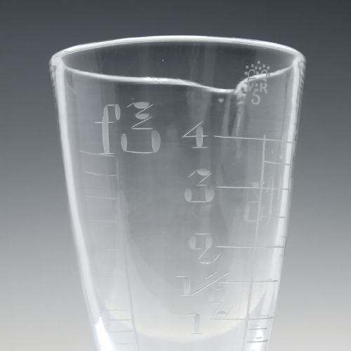 19TH CENTURY GLASS MEASURING FLASK C1880 - ADDITIONAL PHOTO 5
