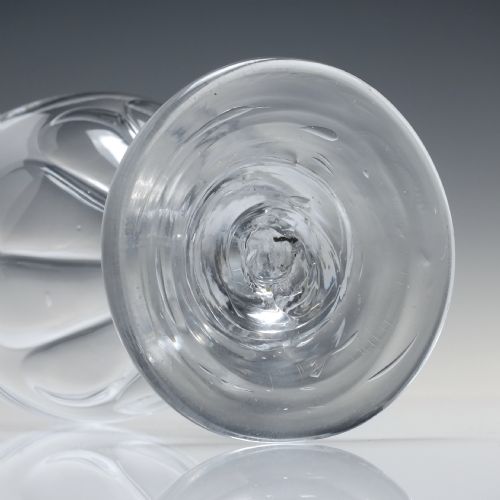 ANTIQUE ENGRAVED PETAL MOULDED GLASS RUMMER C1820 - ADDITIONAL PHOTO 5