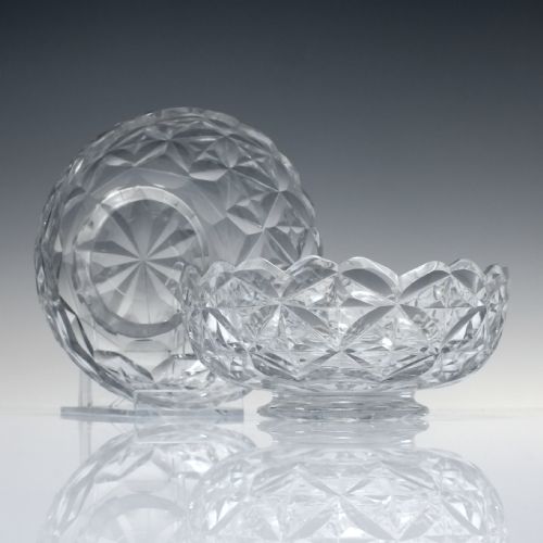 PAIR ANGLO IRISH GLASS SERVING BOWLS C1820 - ADDITIONAL PHOTO 1