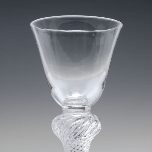 GEORGIAN DOUBLE KNOP AIR TWIST WINE GLASS C1750 EX ARTHUR CHURCHILL COLLECTION - ADDITIONAL PHOTO 2