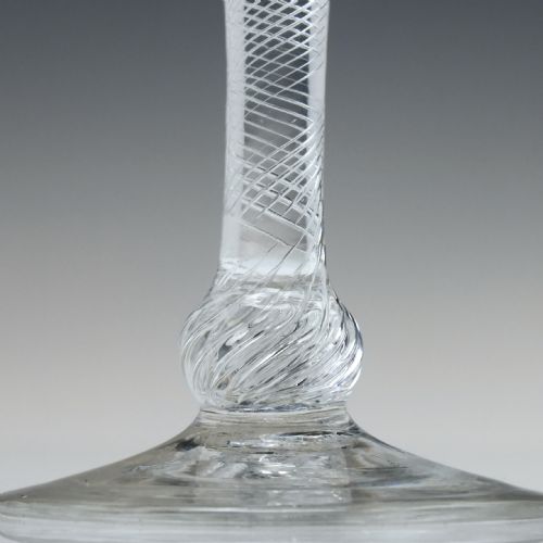 GEORGIAN DOUBLE KNOP AIR TWIST WINE GLASS C1750 EX ARTHUR CHURCHILL COLLECTION - ADDITIONAL PHOTO 5