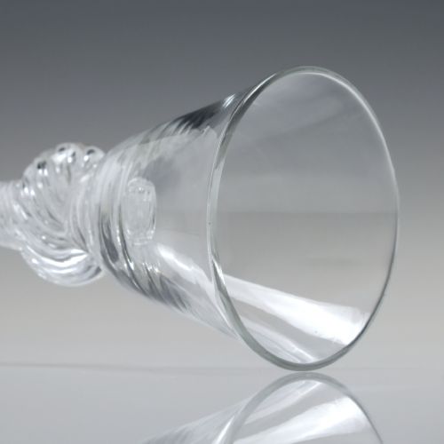 GEORGIAN DOUBLE KNOP AIR TWIST WINE GLASS C1750 EX ARTHUR CHURCHILL COLLECTION - ADDITIONAL PHOTO 6