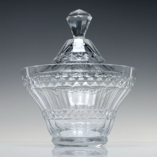 VICTORIAN CUT GLASS SERVING BOWL WITH COVER C1880 - ADDITIONAL PHOTO 2