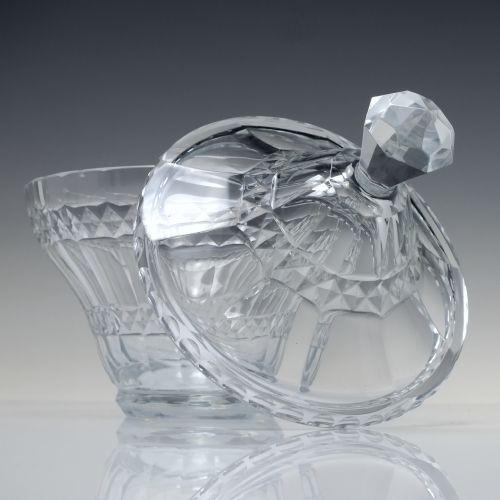 VICTORIAN CUT GLASS SERVING BOWL WITH COVER C1880 - ADDITIONAL PHOTO 3