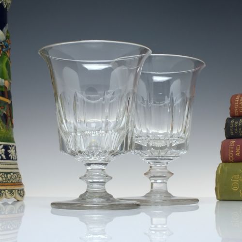 pair of large georgian glass rummers c1820 - CATEGORY: ANTIQUE GLASS - DATED GEORGIAN
