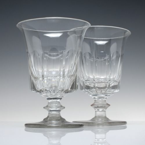 PAIR OF LARGE GEORGIAN GLASS RUMMERS C1820 - ADDITIONAL PHOTO 2