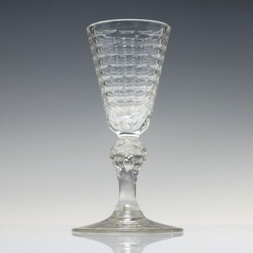 18TH CENTURY FACET CUT BOHEMIAN GOBLET C1730 - ADDITIONAL PHOTO 1