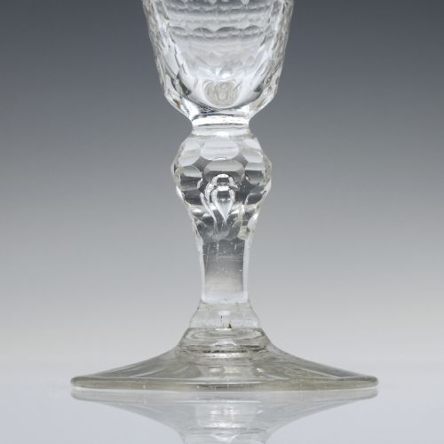 18TH CENTURY FACET CUT BOHEMIAN GOBLET C1730 - ADDITIONAL PHOTO 3