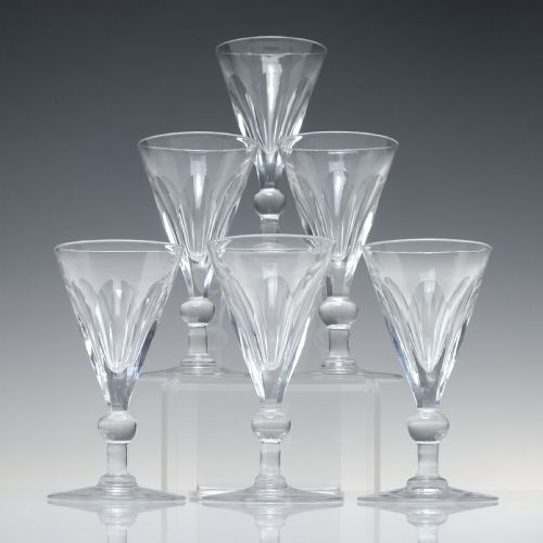 SIX ANTIQUE EDWARDIAN PORT OR GIN GLASSES C1910 - ADDITIONAL PHOTO 1
