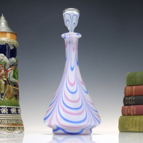 rare 19th century victorian nailsea glass decanter c1860 - CATEGORY: ANTIQUE GLASS - DATED VICTORIAN