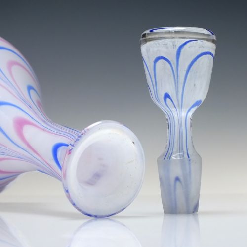 RARE 19TH CENTURY VICTORIAN NAILSEA GLASS DECANTER C1860 - ADDITIONAL PHOTO 4