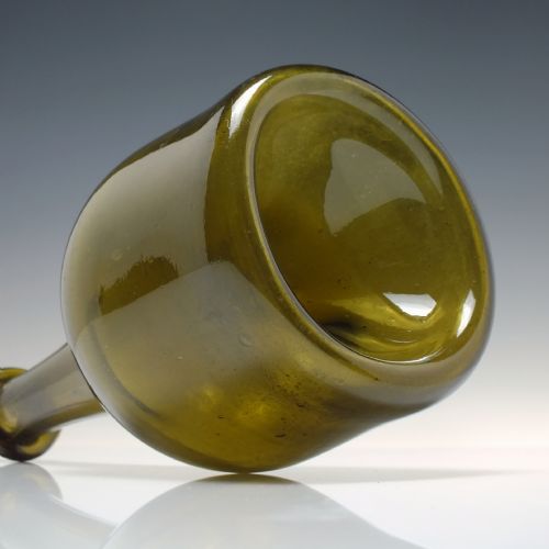 18TH CENTURY MALLET AMBER GLASS WINE BOTTLE C1740 - ADDITIONAL PHOTO 5