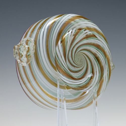 RARE SALVIATI C CHERUB FILIGRANA GLASS BOWL 185972 - ADDITIONAL PHOTO 3
