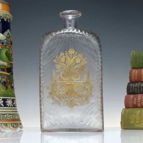 18th century engraved la granja glass decanter c1775 - CATEGORY: ANTIQUE GLASS - DATED 18TH CENTURY