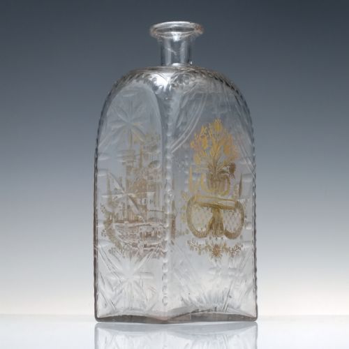 18TH CENTURY ENGRAVED LA GRANJA GLASS DECANTER C1775 - ADDITIONAL PHOTO 2