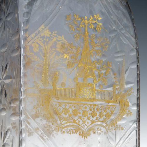 18TH CENTURY ENGRAVED LA GRANJA GLASS DECANTER C1775 - ADDITIONAL PHOTO 6