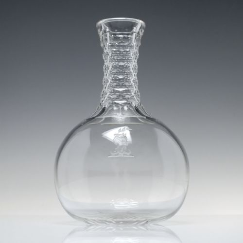 VICTORIAN ENGRAVED FACET CUT WINE CARAFE C1850 - ADDITIONAL PHOTO 1