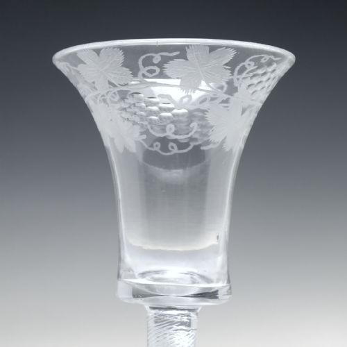 LARGE ANTIQUE GEORGIAN GLASS RUMMER C1820 - ADDITIONAL PHOTO 5