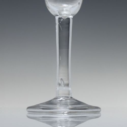ANTIQUE 18TH CENTURY JACOBITE SYMPATHY ENGRAVED PLAIN STEM WINE GLASS C1740 - ADDITIONAL PHOTO 5