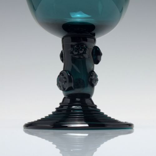 ANTIQUE BRISTOL GREEN WINE ROEMER GLASS WITH HOLLOW STEM 17901810 - ADDITIONAL PHOTO 2