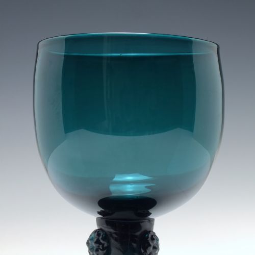 ANTIQUE BRISTOL GREEN WINE ROEMER GLASS WITH HOLLOW STEM 17901810 - ADDITIONAL PHOTO 4