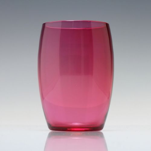SIX VICTORIAN CRANBERRY GLASS TUMBLERS C1900 - ADDITIONAL PHOTO 1